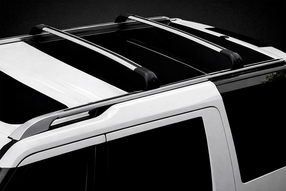 Land Rover Discovery IV 2009–2017 Jumta šķērssijas integrētām jumta reliņām OEM (2 gab.) Melns Foto 3