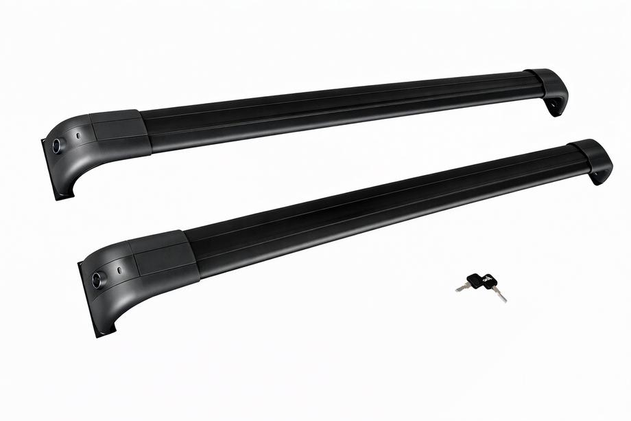 Land Rover Discovery IV 2009–2017 Jumta šķērssijas integrētām jumta reliņām OEM (2 gab.) Melns Foto 11