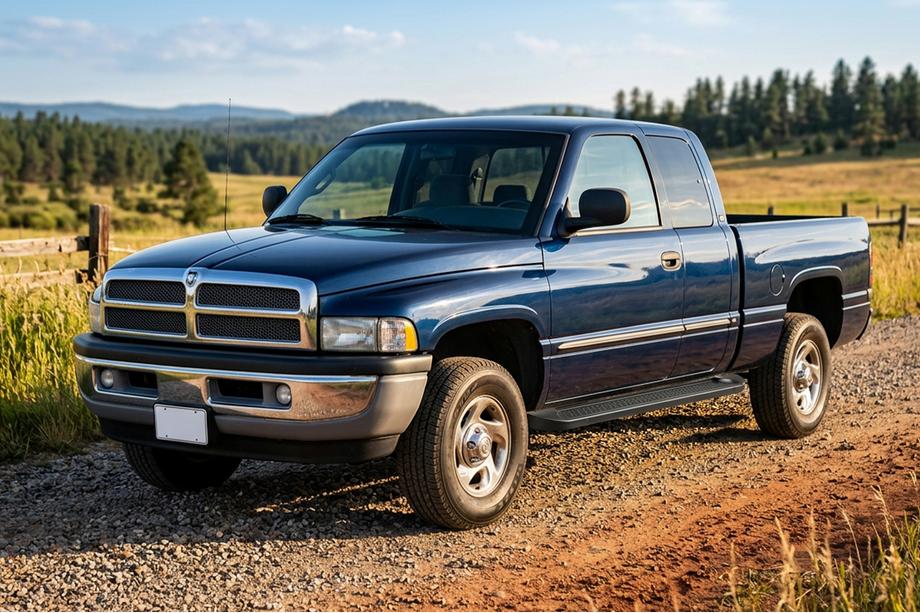 Dodge RAM (BR/BE) 1994–2002 Sānu sliekšņi Allmond Black (2 gab., alumīnijs) Foto 1