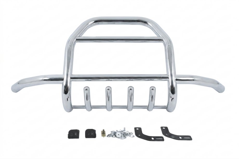 Suzuki Jimny 1998–2018 Priekšējais aizsargstienis (bullbar) QT007-Exclusive (bez uzraksta, nerūsējošais tērauds) Image