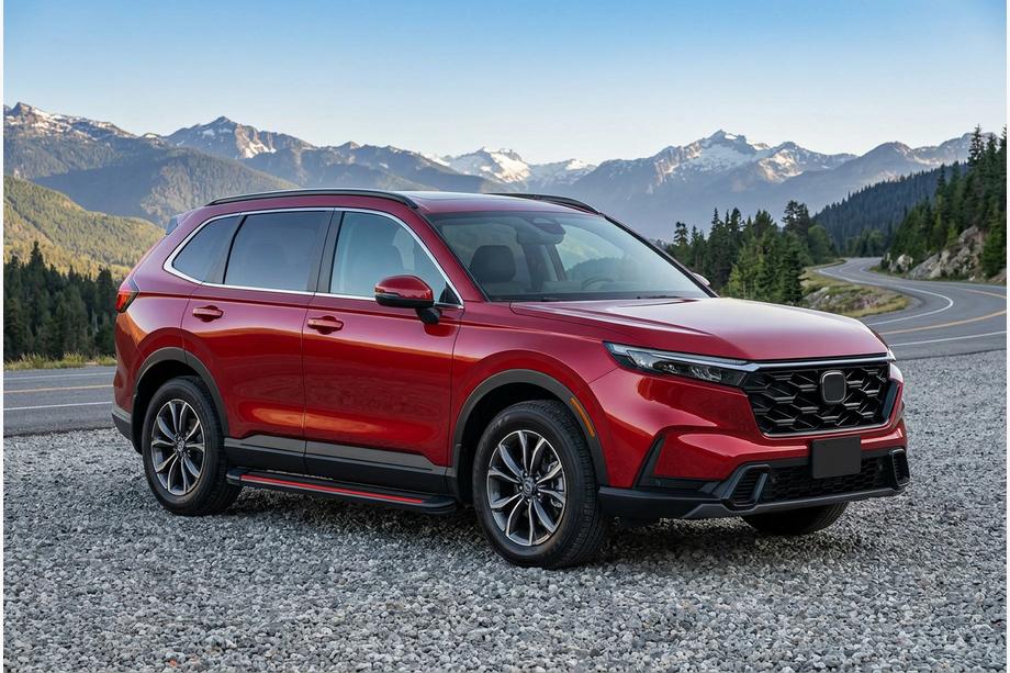 Honda CRV 2022– Sānu pakāpieni Maya Red (2 gab., alumīnijs) Foto 1