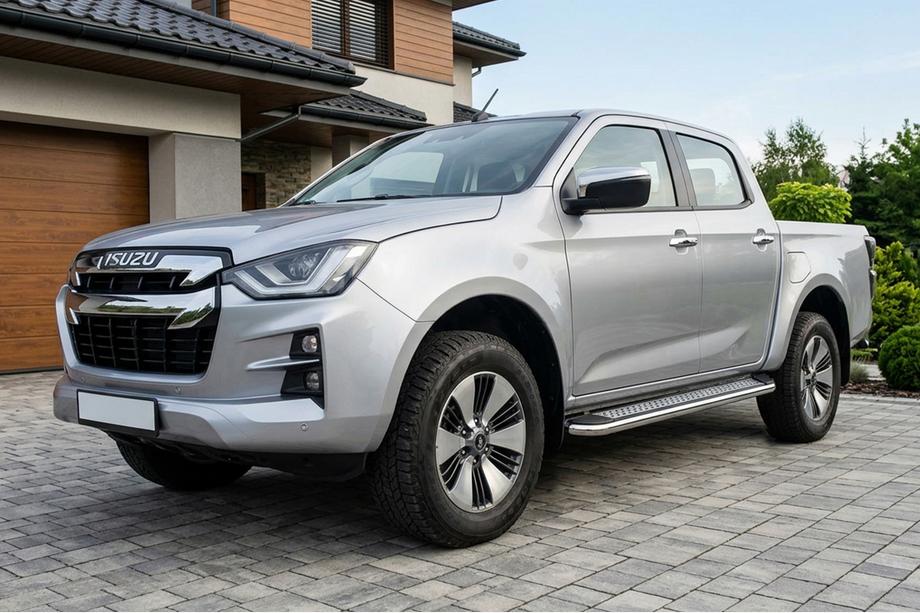 Isuzu D-Max 2019– Sānu sliekšņi Maydos V2 (2 gab., alumīnijs / nerūsējošais tērauds) Image