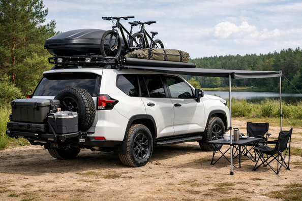 Ko uzstādīt Toyota Land Cruiser Prado 250 jumtam, bagāžai un ģimenes izbraucieniem