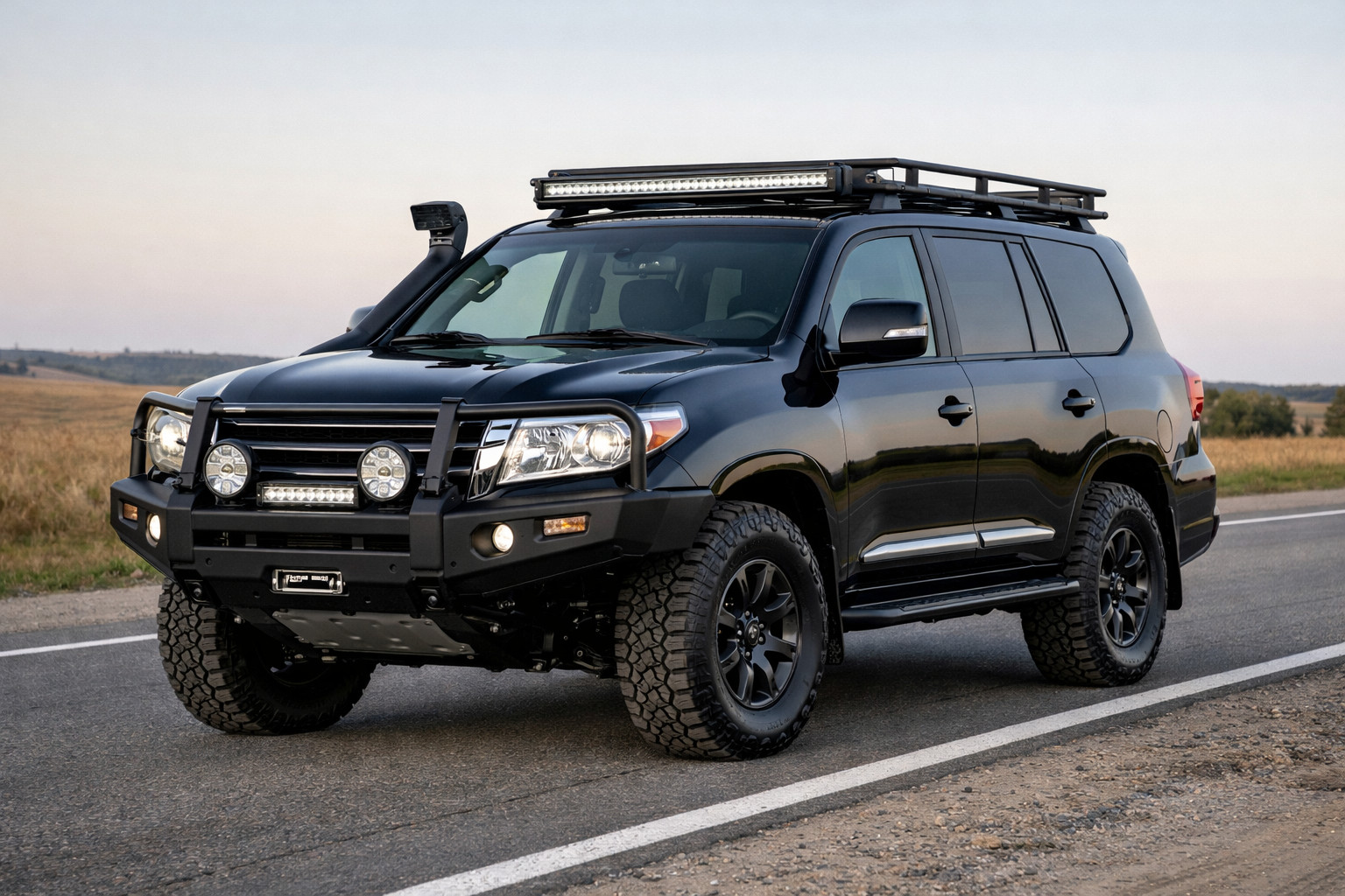 Toyota Land Cruiser 200 uzlabojumi šosejai bez pašdarbības tūninga