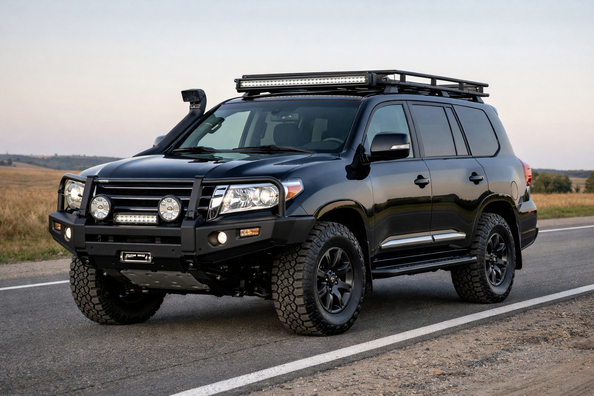 Toyota Land Cruiser 200 uzlabojumi šosejai bez pašdarbības tūninga