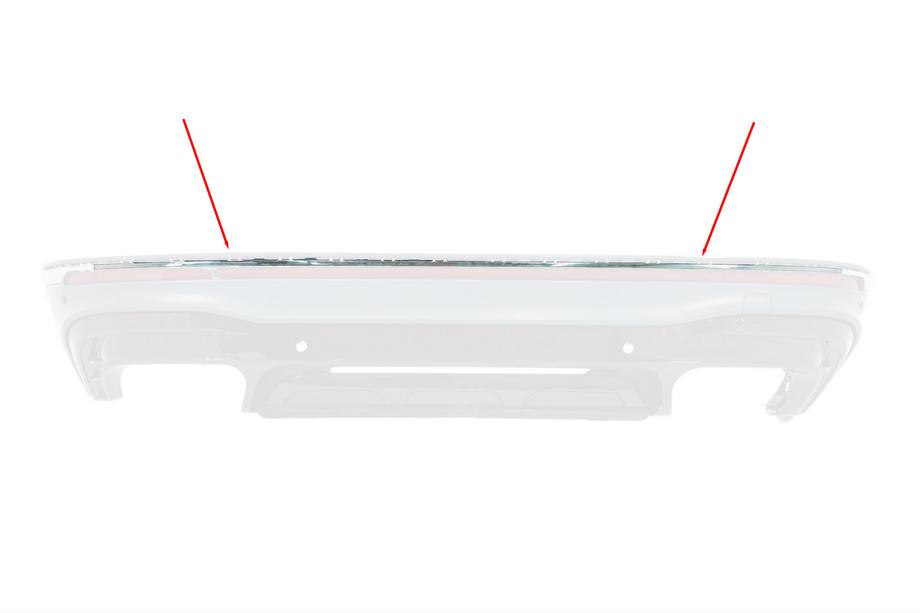 Volkswagen Tiguan 2016–2023 Aizmugurējā bufera hroma ieliktnis (centrālais, R 2021-2023) Image