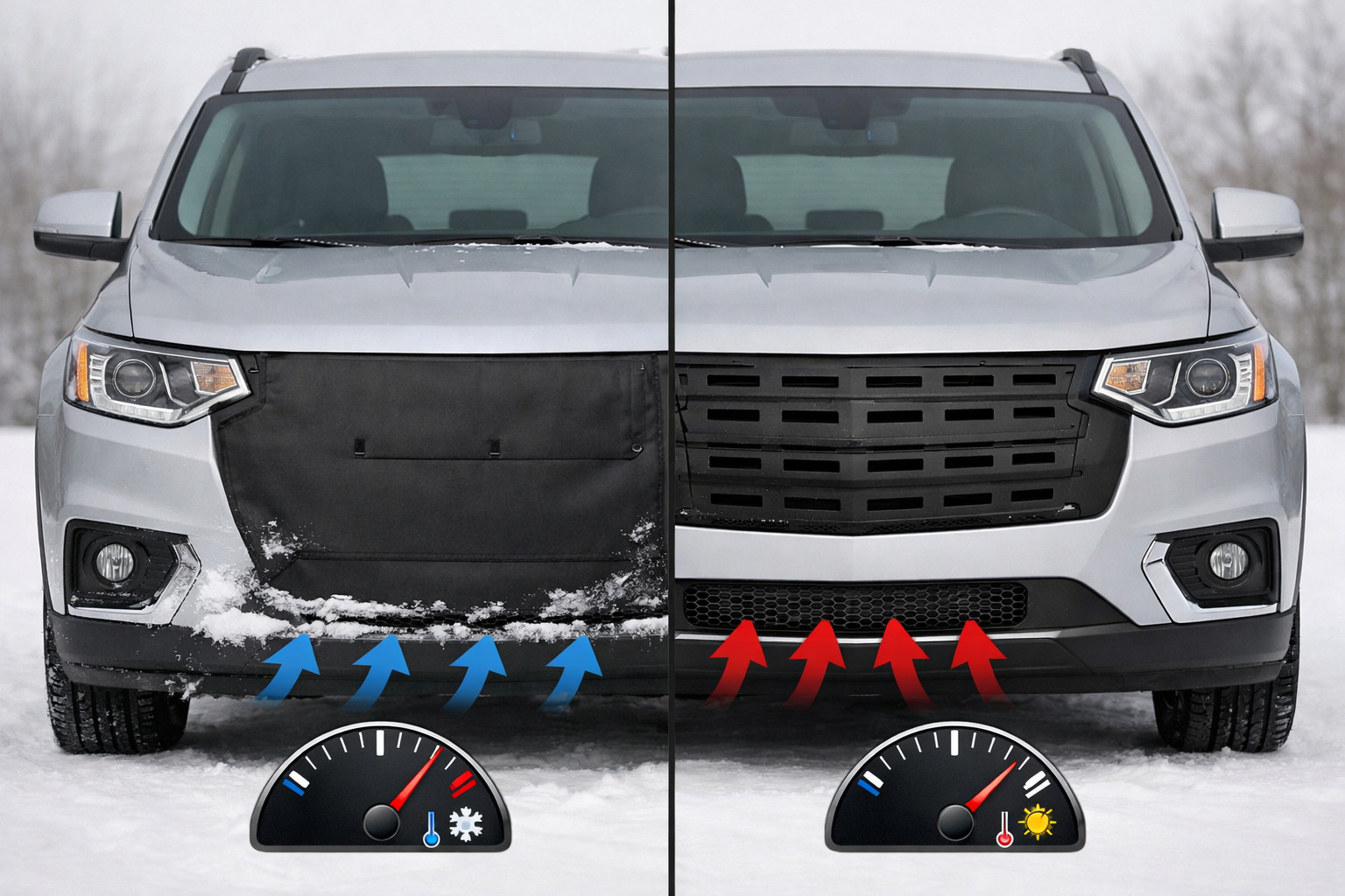 Kādu ziemas pārsegu izvēlēties, lai motors nepārkarst un salonā būtu silti