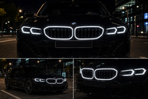 BMW 3. sērija G20/G21 2018– M-Look LED nieru reste (2022+, melns spīdīgs) foto 6