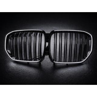 BMW nieru reste M-Look LED (2019-2022, melns spīdīgs) foto 4