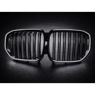 BMW nieru reste M-Look LED (2019-2022, melns spīdīgs) foto 4