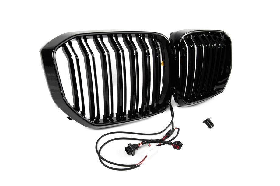 BMW X5 G05 2019–2026 BMW nieru reste M-Look LED (2019-2022, melns spīdīgs) Foto 8
