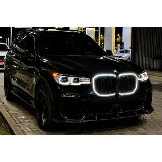 BMW nieru reste M-Look LED (2019-2022, melns spīdīgs) foto 1