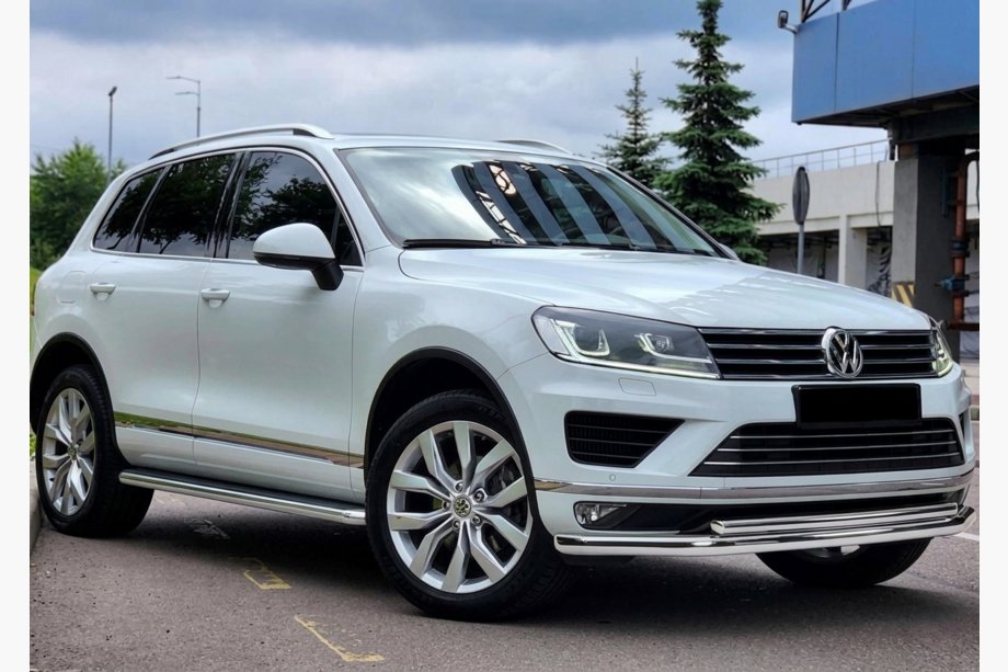 Volkswagen Touareg 2010–2018 Priekšējais aizsargstienis ST014 (nerūsējošais tērauds) Image