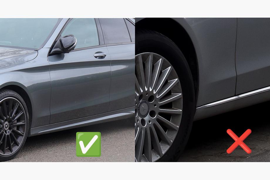 Mercedes C-class W205 2014–2021 Premium priekšējie dubļu sargi (AMG-Line, 2 gab.) Foto 2