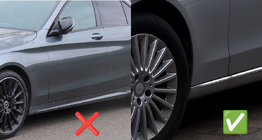 Mercedes C-class W205 2014–2021 Priekšējie Premium dubļusargi (Base, 2 gab.) foto 2