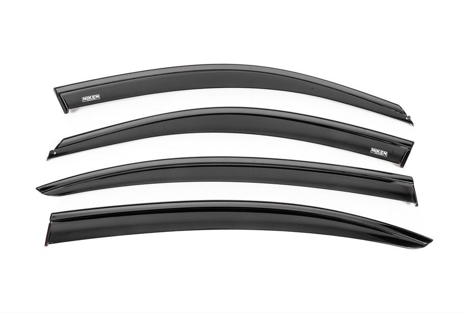 BMW 3. sērija F30/F31 2012–2019 Logu vēja deflektori ar melnu moldingu Niken Luxury (4 gab.) Foto 1