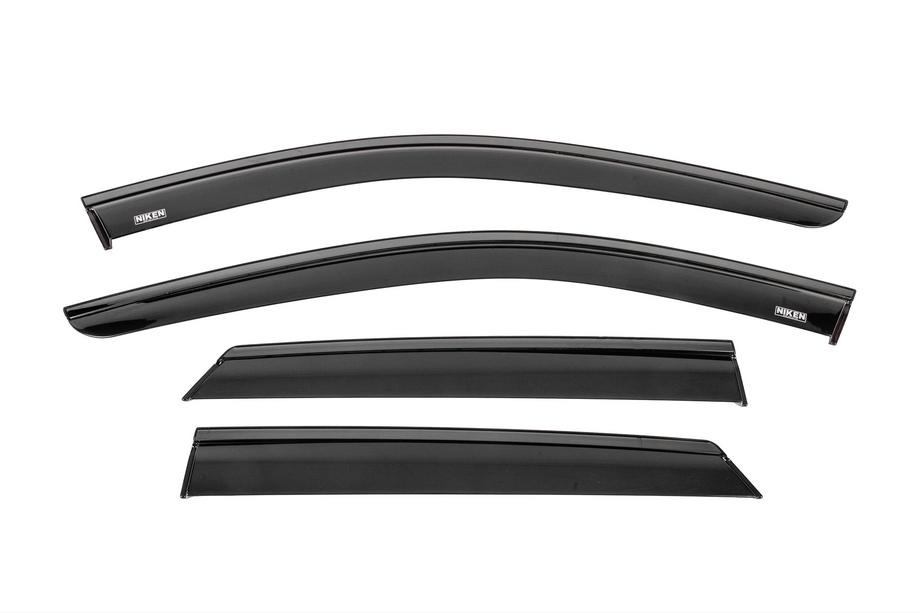 Mercedes ML W164 2005–2011 Logu vēja deflektori ar melnu moldingu Niken Luxury (4 gab.) Image