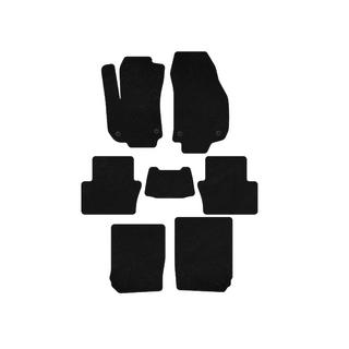 Tekstila salona paklāji Deluxe (restailings, 3 rindas, melni) Opel Zafira B 2005–2011 foto 1