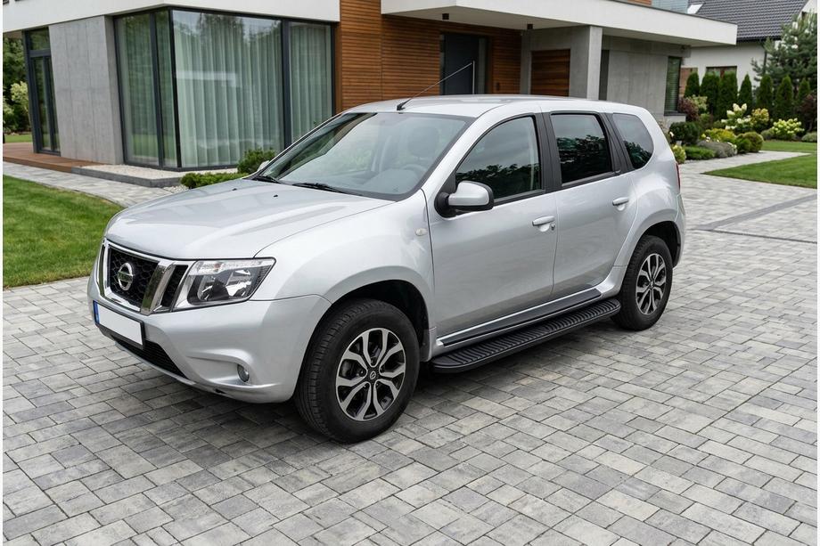 Nissan Terrano 2014– Sānu kāpšļi Tayga Black (2 gab., alumīnijs) Foto 1