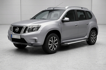 Nissan Terrano 2014– Sānu sliekšņi Line (2 gab., alumīnijs) foto 1