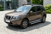 Nissan Terrano 2014– Sānu sliekšņi Shining V1 (2 gab., alumīnijs) foto 1
