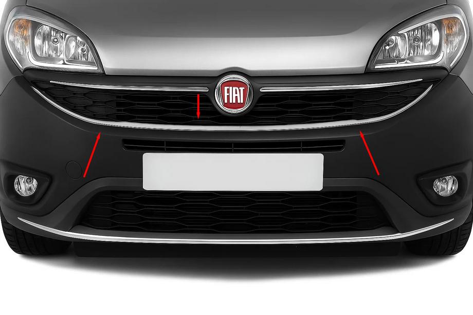 Fiat Doblo II 2010–2022 Uzlika ap apakšējo resti (2015↗, nerūsējošais tērauds) Image