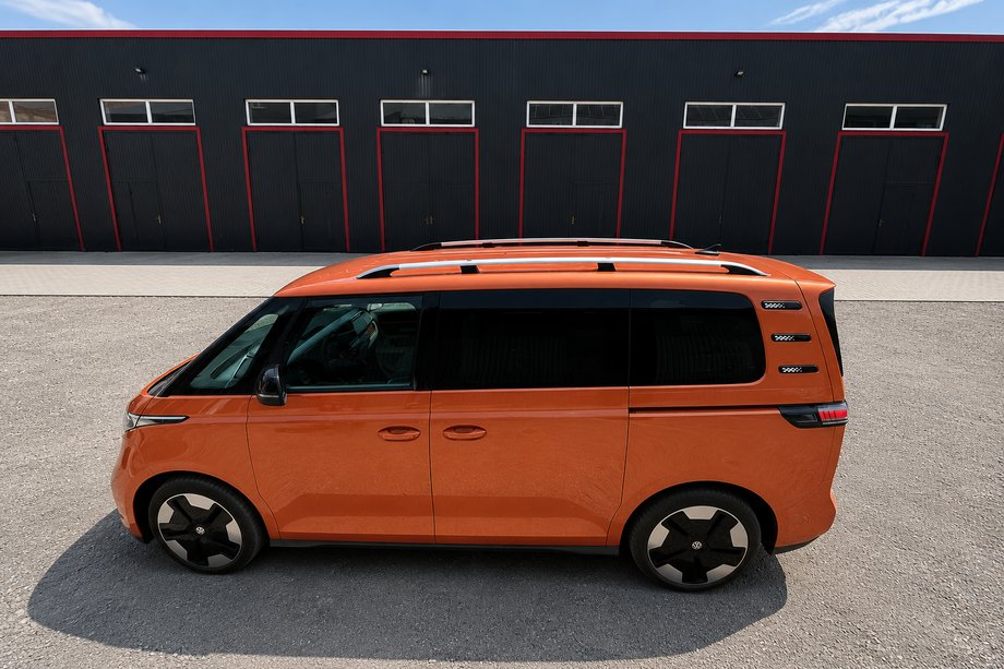 Volkswagen ID BUZZ 2022– Hromēti jumta reliņi (turku dizains) Plastmasas kājiņa Foto 4