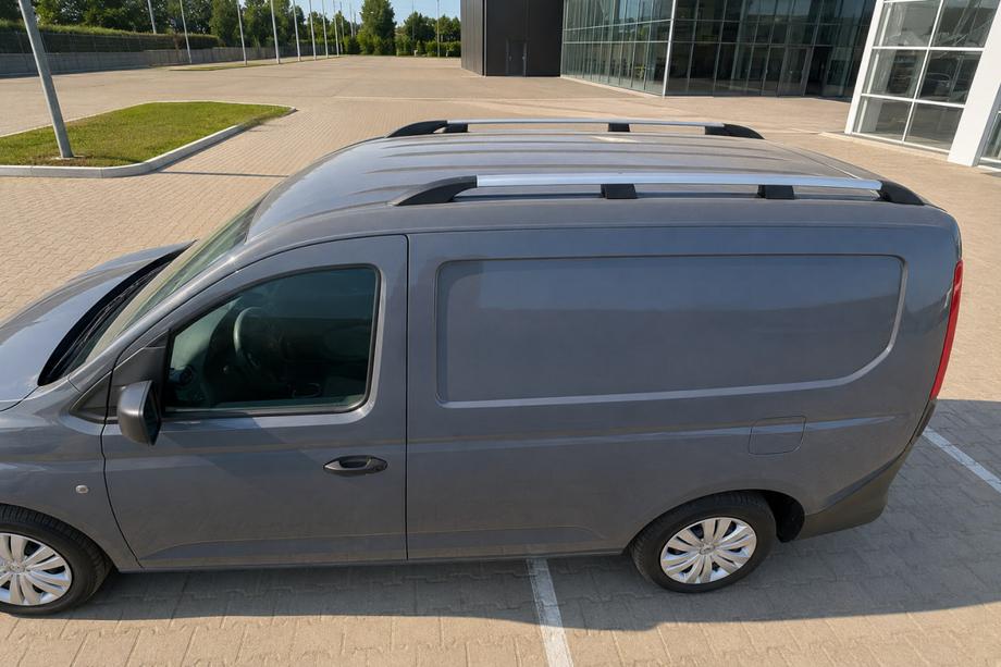 Volkswagen Caddy 2020– Hromēti jumta reliņi (turku dizains) Image