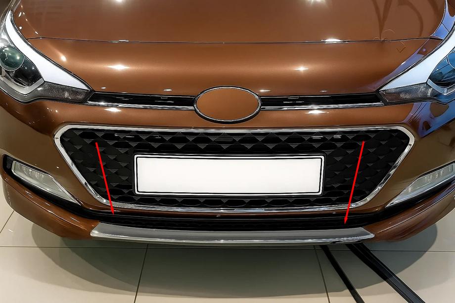 Hyundai I-20 2014–2020 Nerūsējošā tērauda uzlika bufera režģim 2014-2018 Image