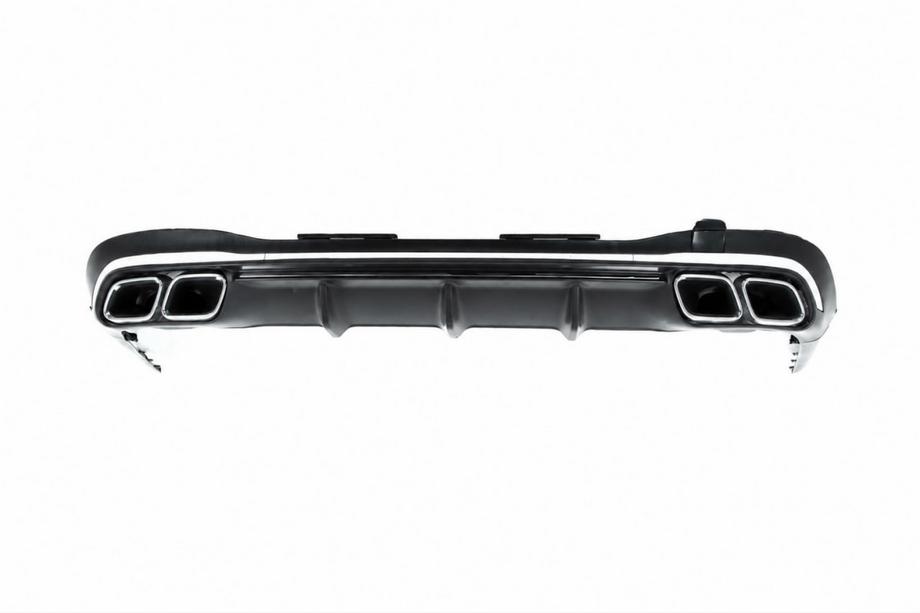 Mercedes S-class W223 2020– Aizmugurējais difuzors ar AMG S63 Silver izplūdes uzgaļiem Foto 1