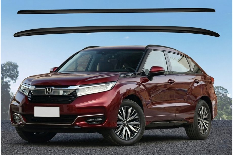 Honda UR-V 2016– Melni OEM jumta reliņi (alumīnijs) Image