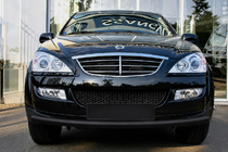 SsangYong Kyron 2005–2014 Priekšējais aizsargstienis ST008 Black (nerūsējošais tērauds) foto 1