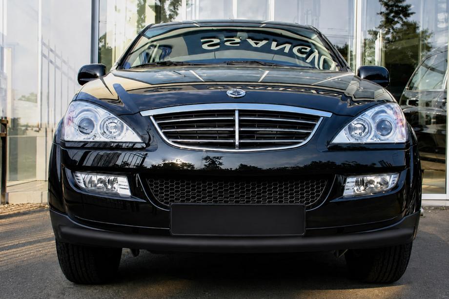 SsangYong Kyron 2005–2014 Priekšējais aizsargstienis ST008 Black (nerūsējošais tērauds) Image