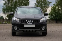 Nissan Qashqai 2010–2014 Priekšējais aizsargstienis ST009-15 Black (nerūsējošais tērauds) foto 2