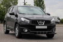 Nissan Qashqai 2010–2014 Priekšējais aizsargstienis ST009-15 Black (nerūsējošais tērauds) foto 3