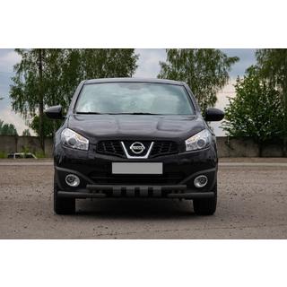 Priekšējais aizsargstienis ST009-15 Black (nerūsējošais tērauds) Nissan Qashqai 2010–2014 foto 2