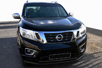 Nissan Navara/NP300 2016– Priekšējais aizsargstienis ST014 Black (nerūsējošais tērauds) foto 1