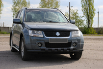 Suzuki Grand Vitara 2005–2017 Priekšējais aizsargstienis ST015 Black (nerūsējošais tērauds) foto 2