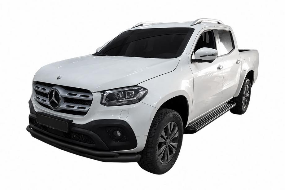 Mercedes X class 2017–2020 Priekšējais aizsargstienis ST017 Black (nerūsējošais tērauds, 60 mm) Image