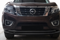 Nissan Navara/NP300 2016– Priekšējais aizsargstienis ST017 Black (nerūsējošais tērauds) foto 1