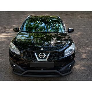 Priekšējais aizsargstienis Black (nerūsējošais tērauds) Nissan Qashqai 2010–2014