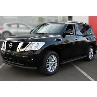 Dubultais priekšējais aizsargs Black (nerūsējošais tērauds) Nissan Pathfinder R51 2005–2014