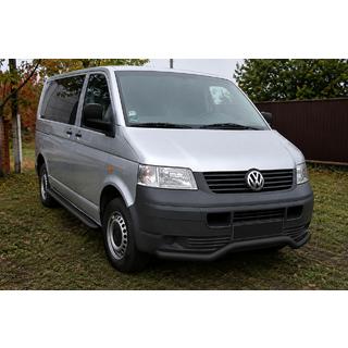 Priekšējais aizsargstienis Wave ST007 Black (nerūsējošais tērauds) Volkswagen T5 Transporter 2003–2010 foto 1