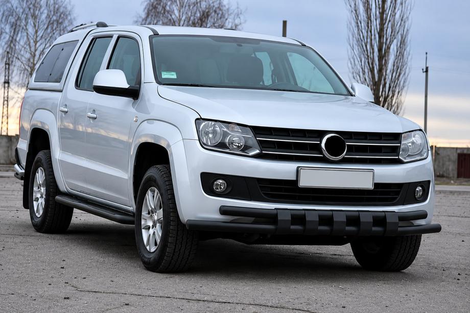 Volkswagen Amarok 2010–2022 Priekšējais aizsargstienis F3-08.7 Black (nerūsējošais tērauds) Foto 4