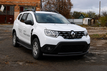 Dacia Duster 2018–2024 Priekšējais aizsargstienis F3-10 Black (nerūsējošais tērauds) foto 3