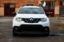 Renault Duster 2018–2024 Priekšējais aizsargstienis F3-10 Black (nerūsējošais tērauds) foto 2