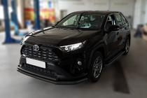 Toyota Rav 4 2019–2025 Priekšējā aizsargstienis F3-10 Black (nerūsējošais tērauds) foto 2