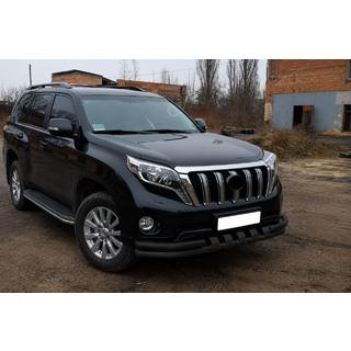Priekšējais aizsargstienis F3-31 Black (nerūsējošais tērauds) Toyota Land Cruiser Prado 150 2009–2023 foto 3