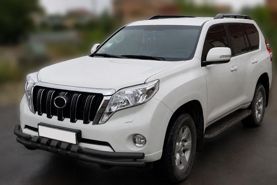Toyota Land Cruiser Prado 150 2009–2023 Priekšējais aizsargstienis F3-31 Black (nerūsējošais tērauds) Foto 1