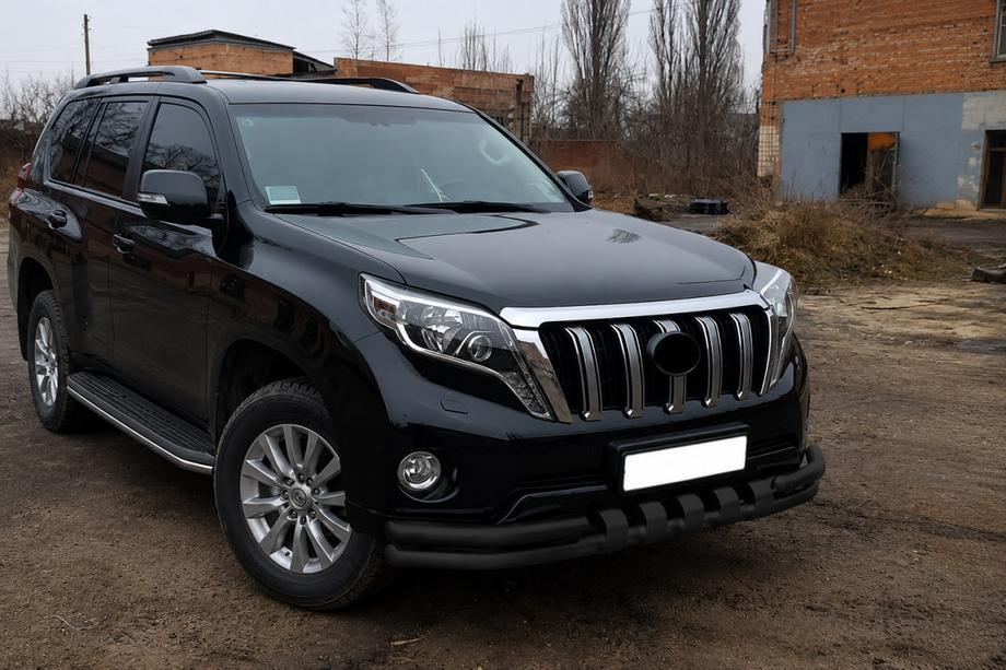 Toyota Land Cruiser Prado 150 2009–2023 Priekšējais aizsargstienis F3-31 Black (nerūsējošais tērauds) Foto 3